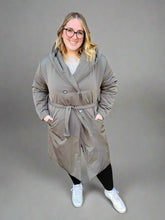 Load image into Gallery viewer, PUFFER TRENCH COAT by Dex (available in plus sizes)
