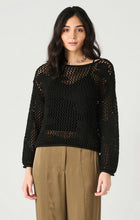 Load image into Gallery viewer, Black Floral Crochet Sweater by Dex (available in plus sizes)
