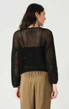 Load image into Gallery viewer, Black Floral Crochet Sweater by Dex (available in plus sizes)
