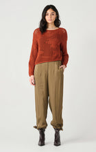 Load image into Gallery viewer, Burnt Orange Floral Crochet Sweater by Dex (available in plus sizes)
