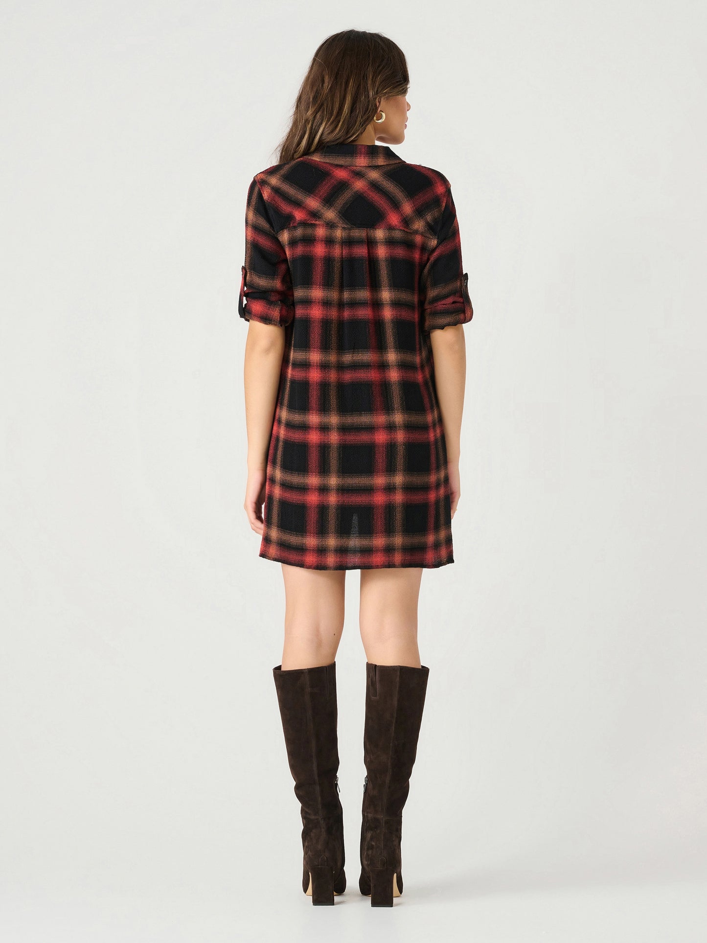 ROLL TAB SHIRT DRESS by Dex (available in plus sizes)