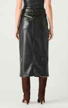 Load image into Gallery viewer, FAUX LEATHER MIDI SKIRT (available in plus sizes) by Dex
