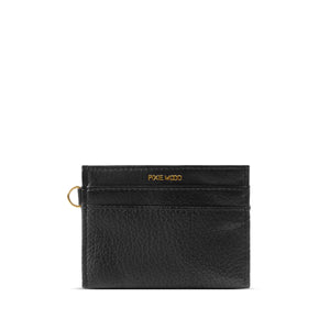 ALEX CARD HOLDER in Pebbled Black