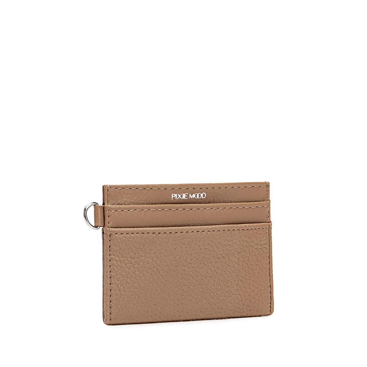 ALEX CARD HOLDER in Pebbled Latte