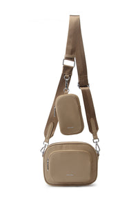 DAISY CROSSBODY BAG in Latte Nylon