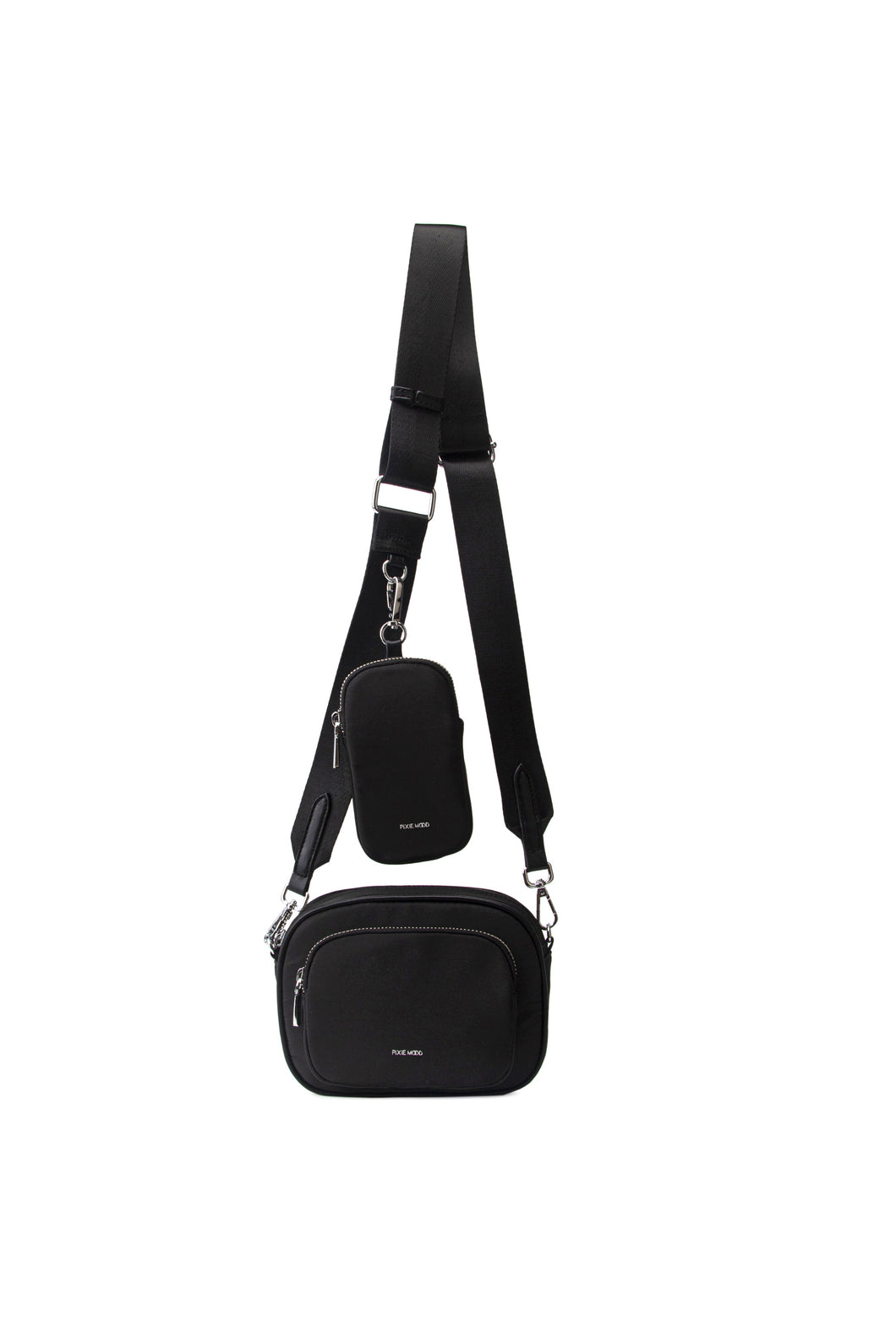 DAISY CROSSBODY BAG in Black Nylon