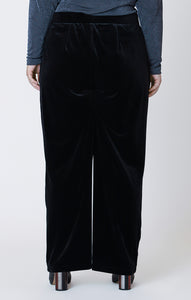 WIDE LEG VELOUR PANT (available in plus sizes) by Dex