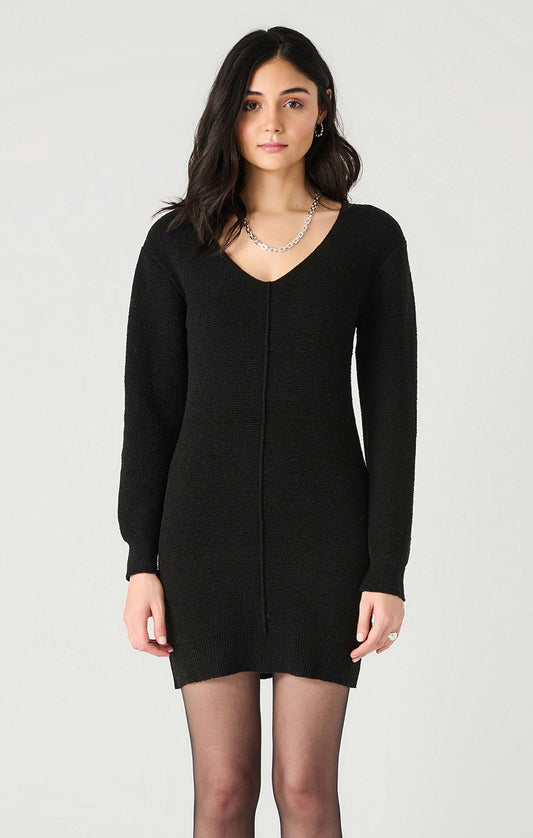 V-Neck Ribbed Sweater Dress (available in plus sizes) by Dex