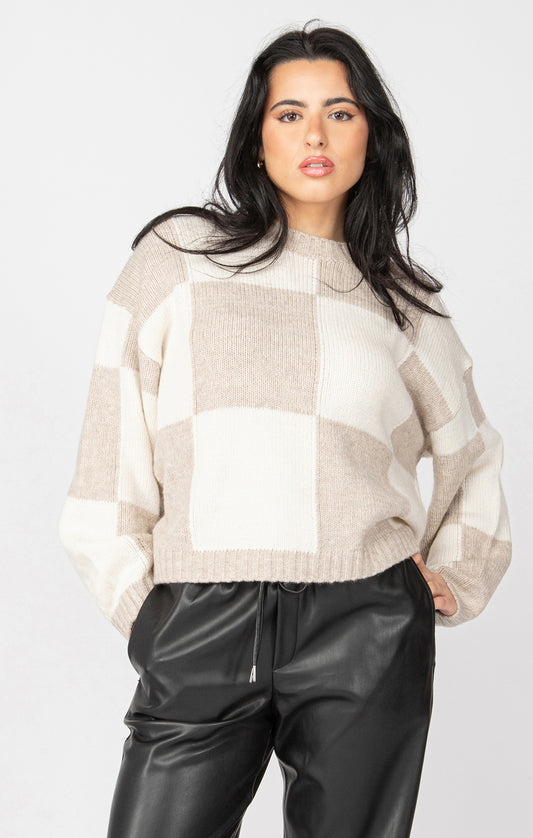 Colorblock Crewneck Sweater (available in plus sizes) by Dex