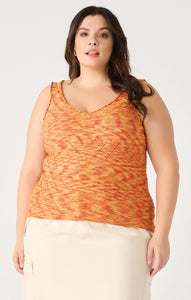 SPACE DYE KNIT TANK by Dex (available in plus sizes)