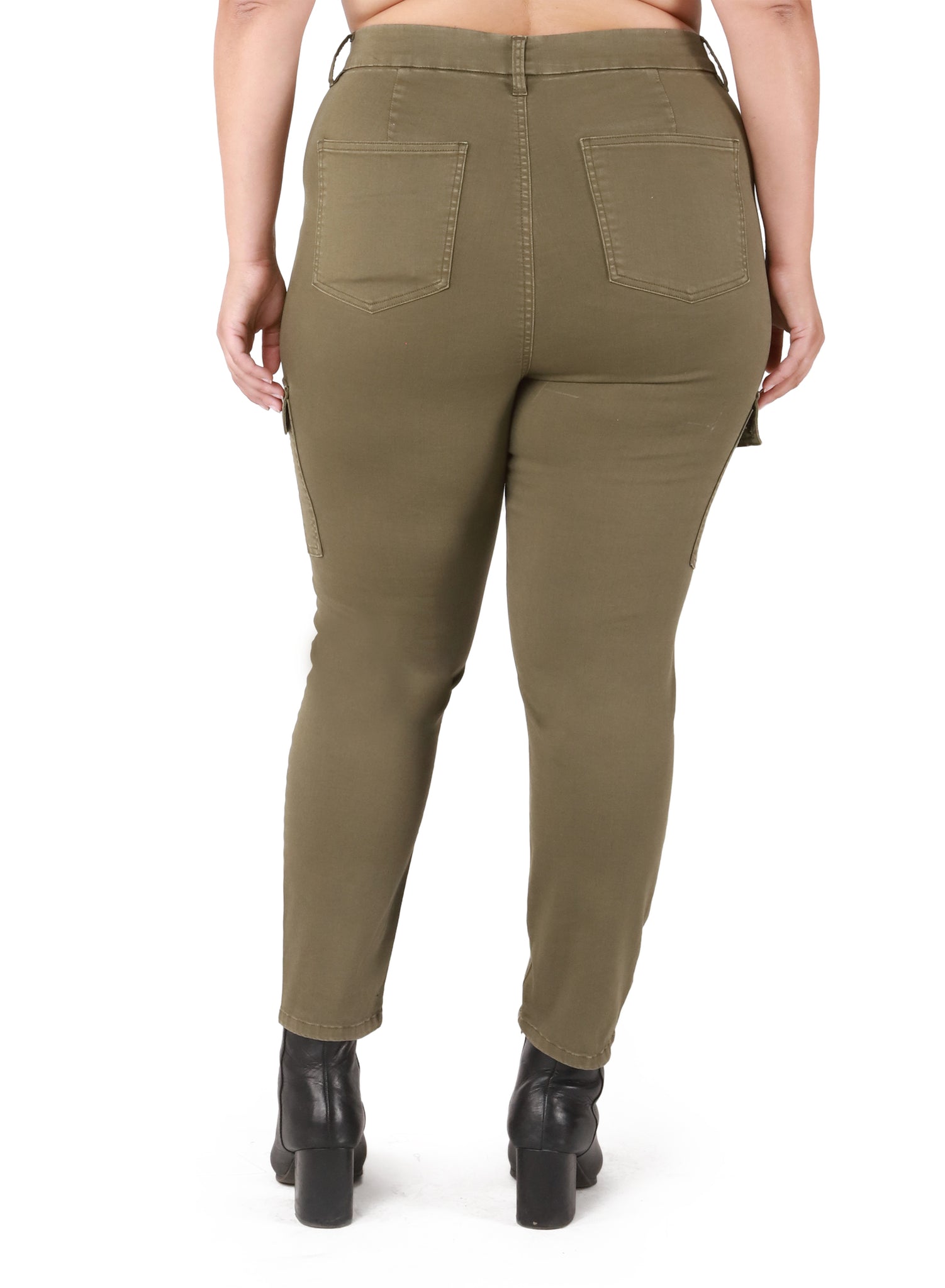 Plus size khaki sales cargo pants