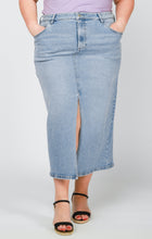 Load image into Gallery viewer, MAXI DENIM SKIRT by Dex (available in plus sizes)
