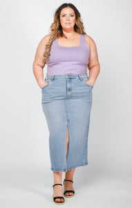 MAXI DENIM SKIRT by Dex (available in plus sizes)